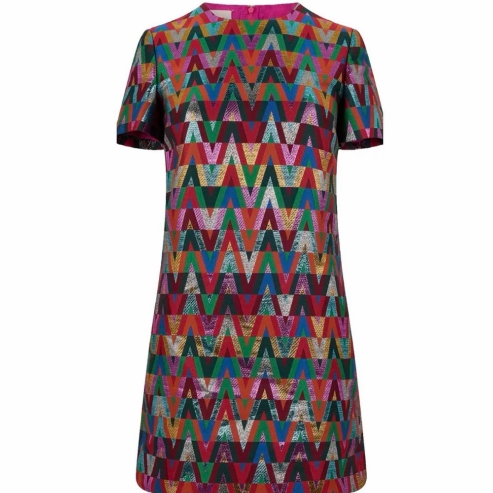 Valentino Garavani Multicolor Geometric Dress